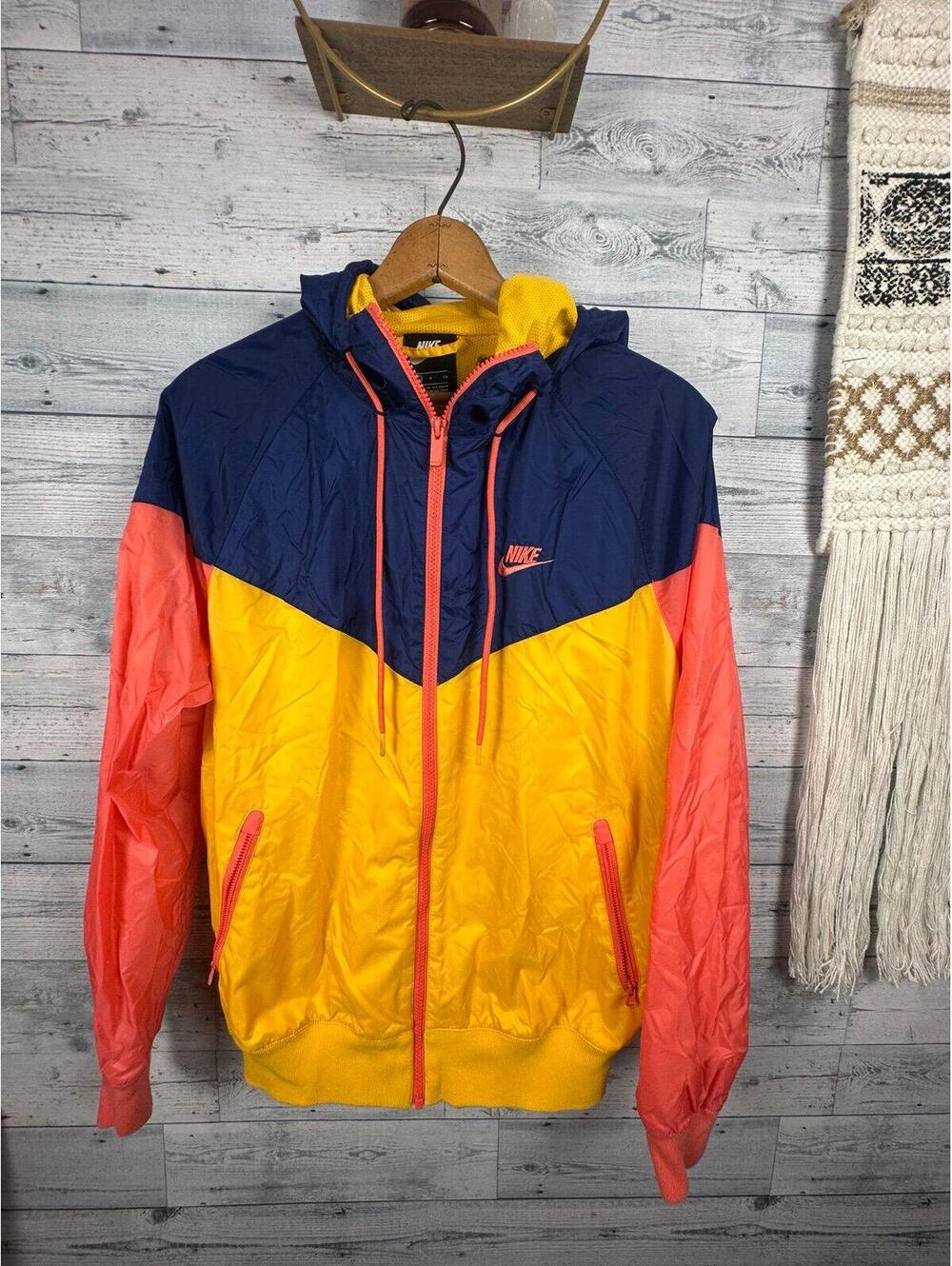 Nike Sportswear Windrunner Jacket Mens Small S Colorblock Retro Hood Full Z